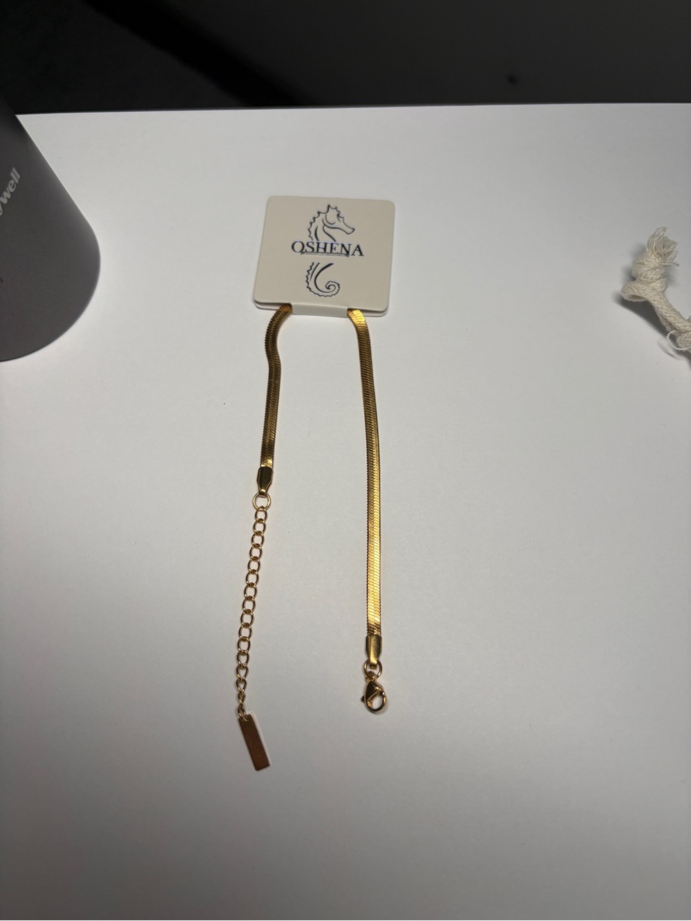 Oshena 18k Triple Gold Played Herringbone  Bracelet